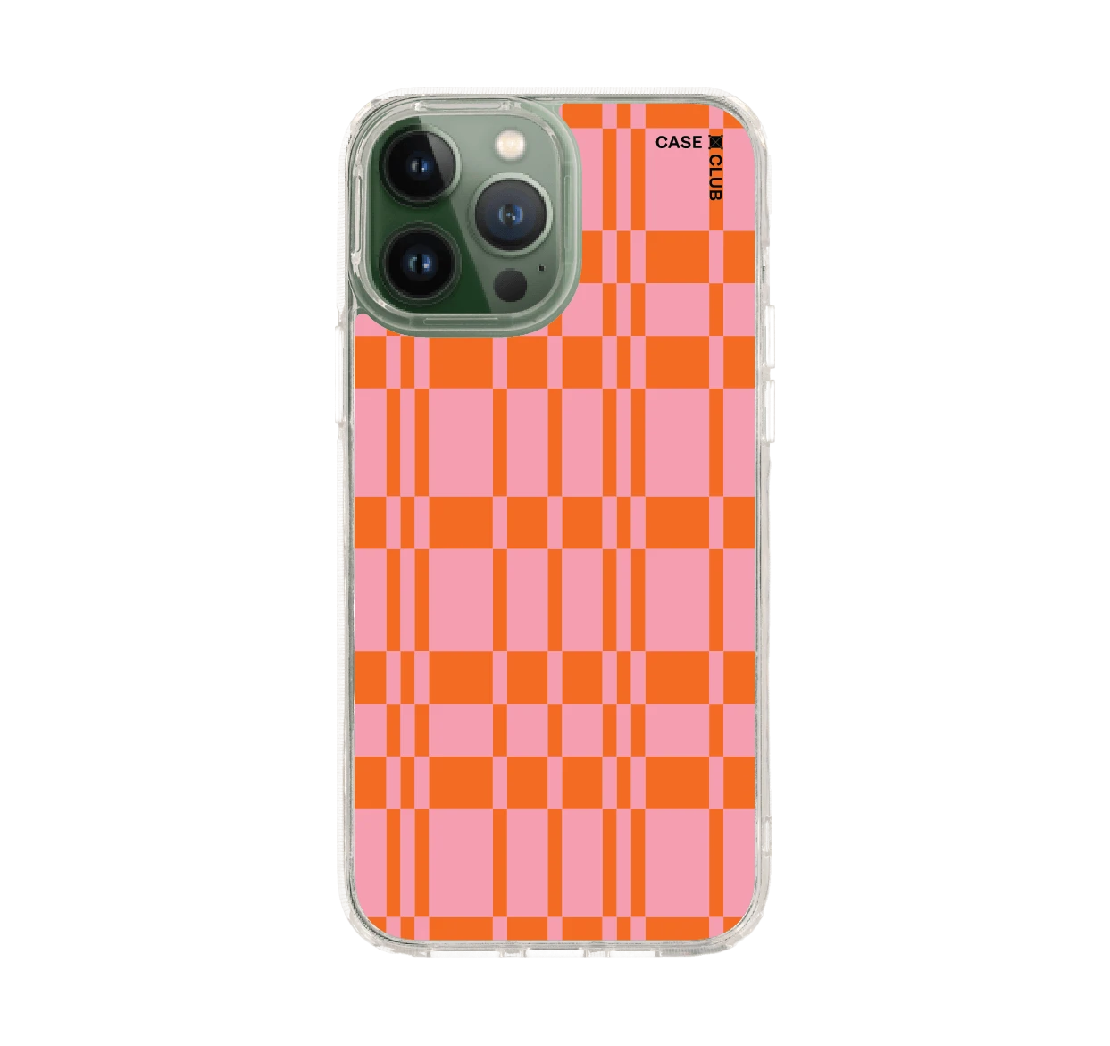 asymmetric pink & orange grid